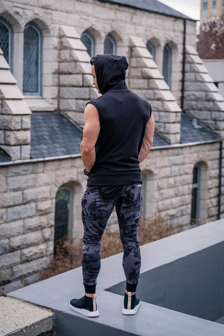 Muscle Fitness Brother Sommer Herren Sport Freizeit Lauftraining Dünne ärmellose Weste mit Fellkapuze_voghion.com