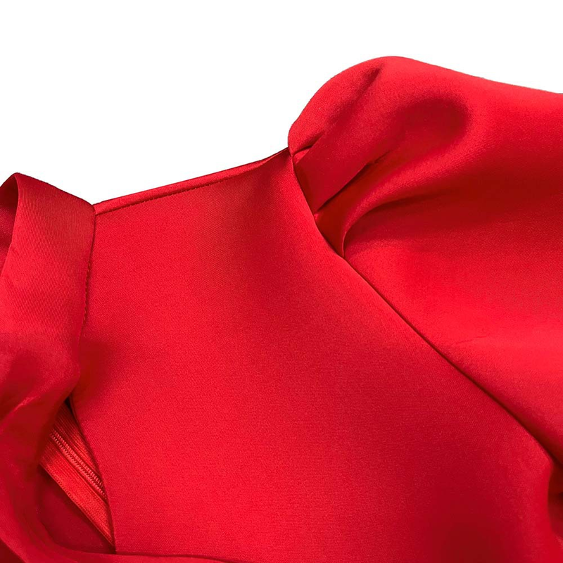 Rochie de banchet pentru femei de marime mare de vara nou bowknot doamnelor de culoare solida fusta cu maneca scurta _voghion.com