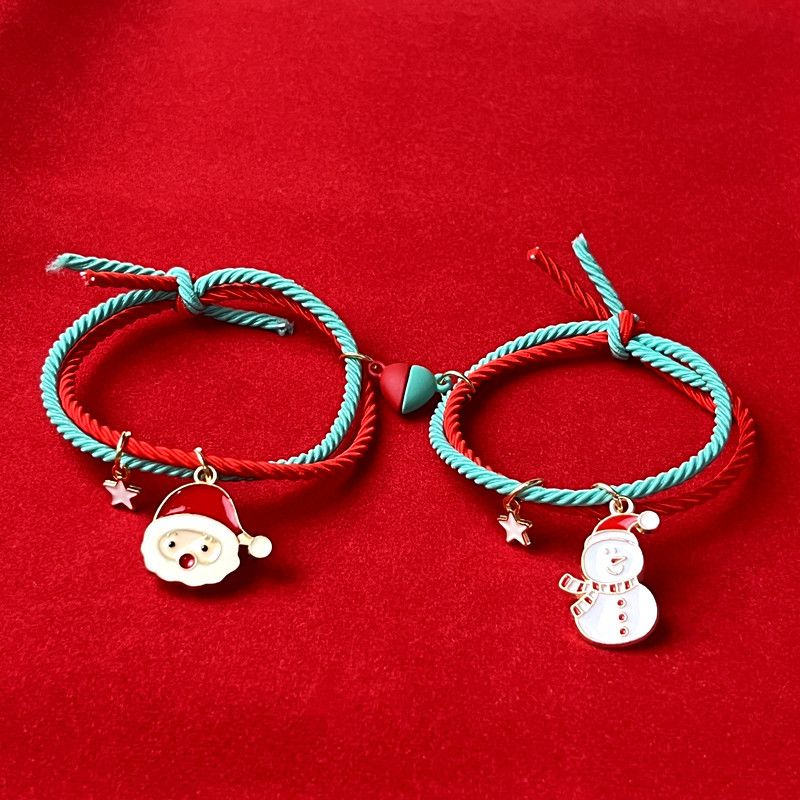 Christmas bracelet for girlfriends and boyfriends Christmas gifts ins jewelry hair band hair tie rubber band_voghion.com