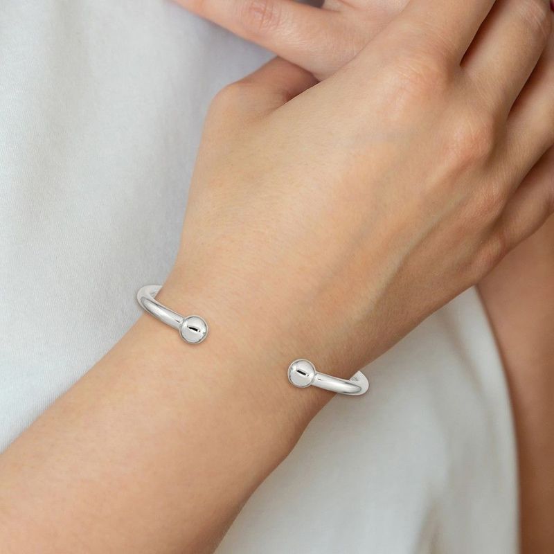 Sterling Silver Cuff Bangle Bracelet_voghion.com