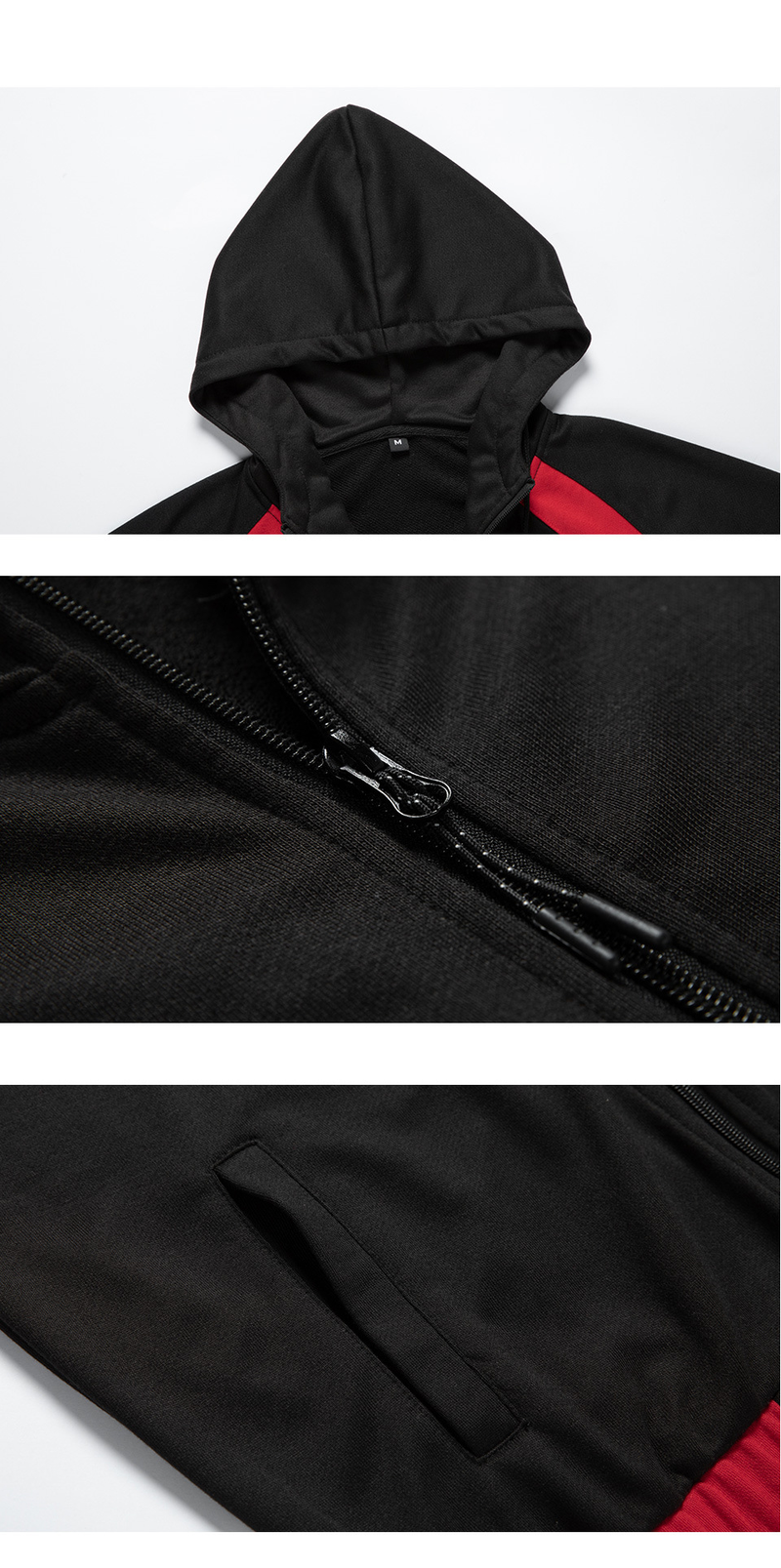 Ropa de hombre, traje holgado con capucha de colores a juego, conjunto de dos piezas para deportes de ocio a la moda para hombre_voghion.com