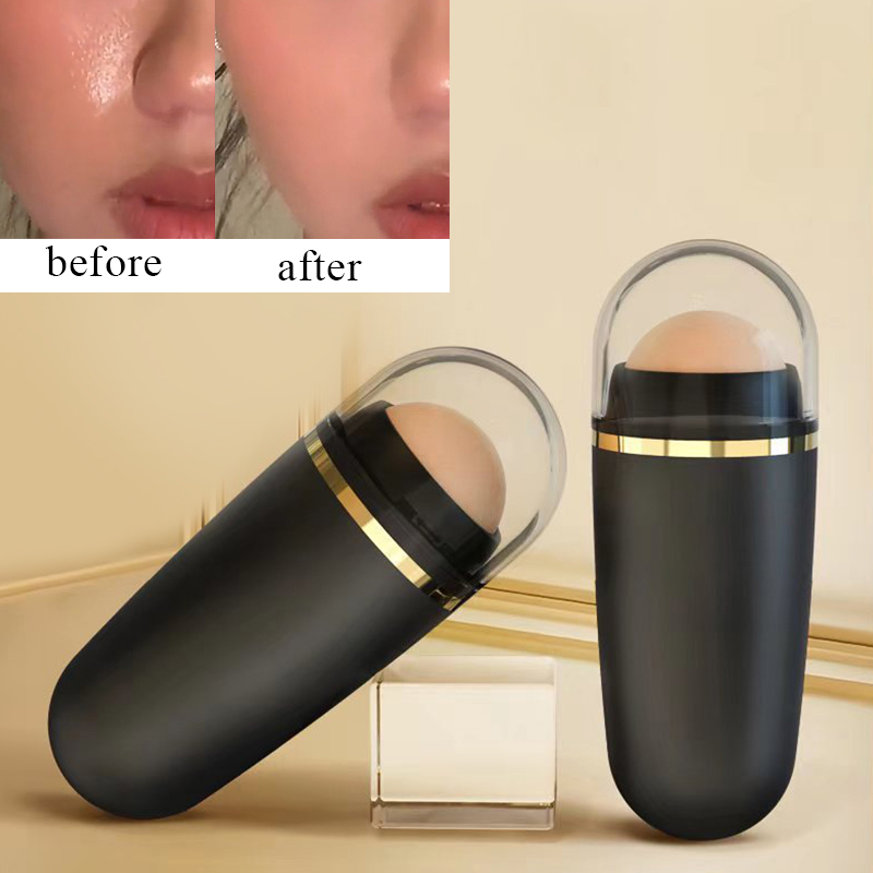 Viso 1 pz Rullo assorbente Pietra vulcanica Assorbitore Lavabile Olio per il viso Rimozione Cura della pelle Trucco_voghion.com