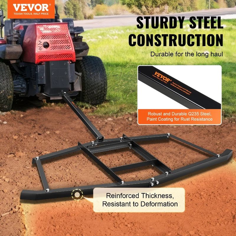 Harrow Adjustable Support Tow Q235 Grader Width Drag Behind With Lbs Steel Driveway 66 Tr Drag To Bars 50 Up Driveway Driveway_voghion.com