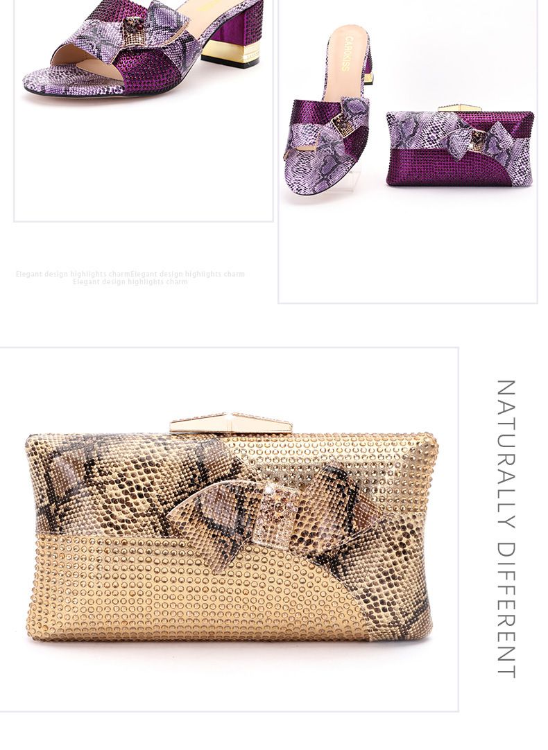 Set di borse per scarpe con diamanti per cena di nozze, set di borse per scarpe per cena di nozze_voghion.com