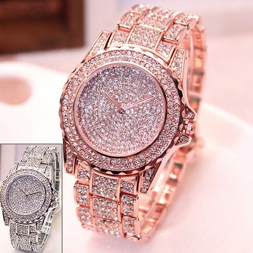 Yamaler Montre-bracelet à quartz avec bracelet en acier inoxydable pour femme_voghion.com