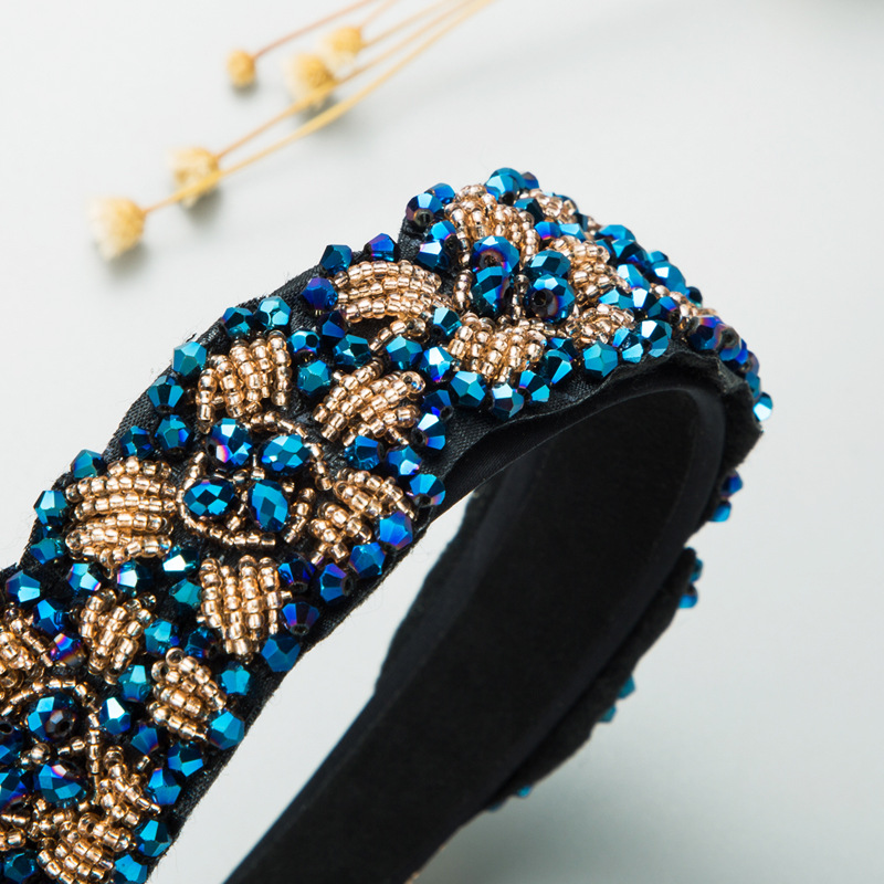 Unisex pandebånd barok banesæt borebøjler vintage sort premium hårtilbehør_voghion.com