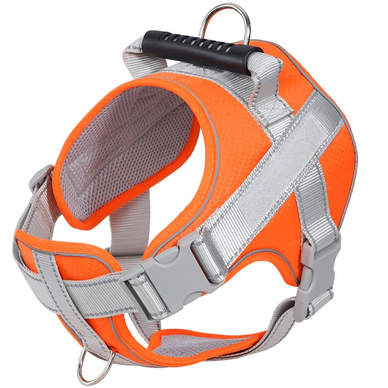 Service Dog Harness With Custom ID Tag Adjustable Dog Harness Dog Vest Leash For Large Dogs Outdoor Dogs Training Accessories_voghion.com