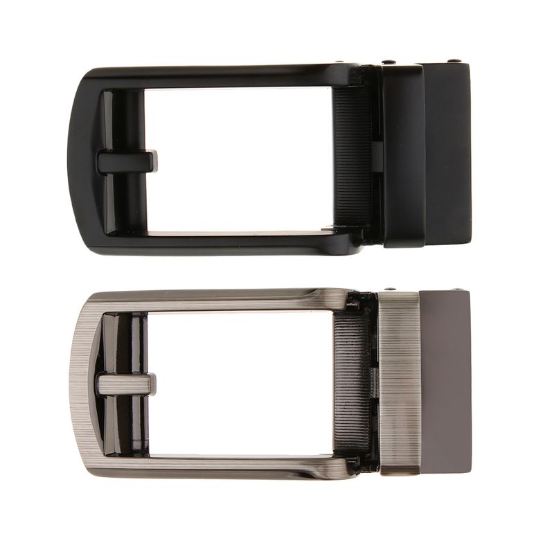 HOT Men’s Metal Automatic Buckle Leather Making Supplies Ratchet Slide Belt Accessories_voghion.com