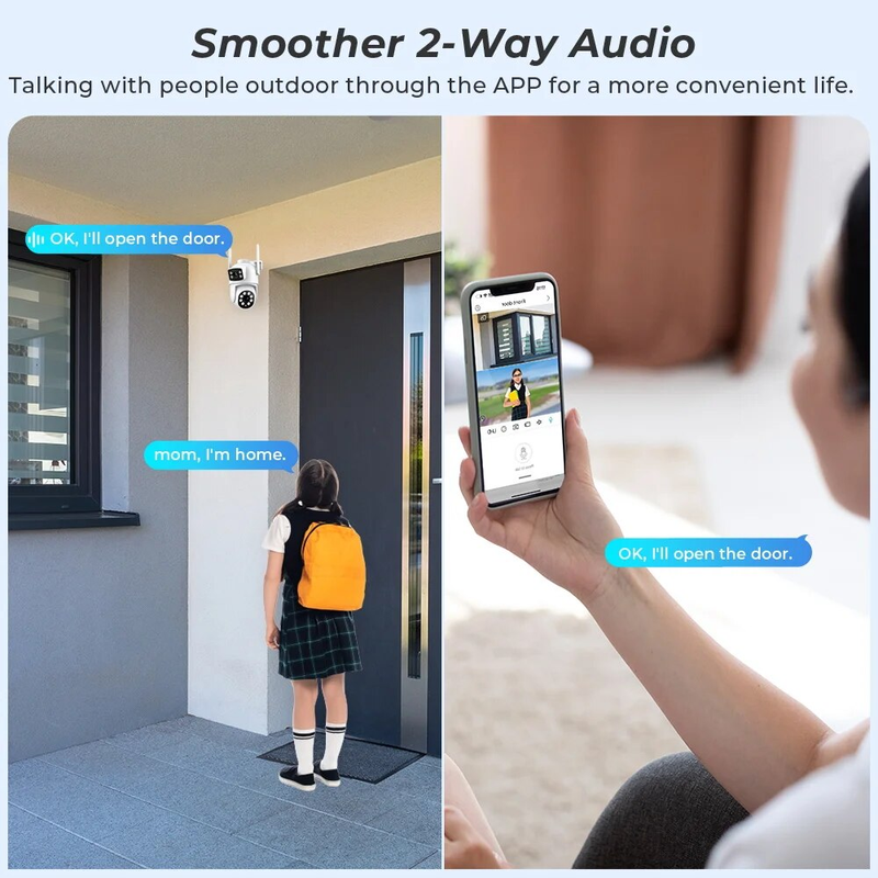 Lente wi-fi 4k 8mp ptz tela dupla 4x zoom digital câmera ip 4mp hd rastreamento automático ao ar livre cctv vigilância icsee app_voghion.com