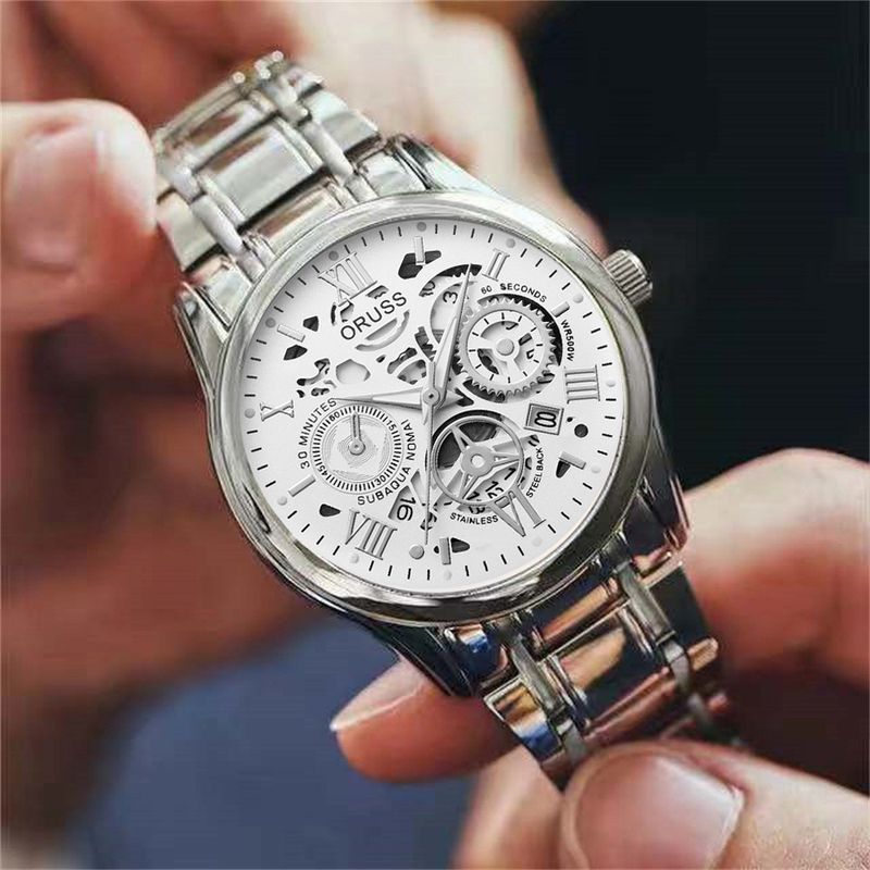Hot-selli Fashion Hollow Design High-end Luminous Men's Elegant Quartz Watch_voghion.com