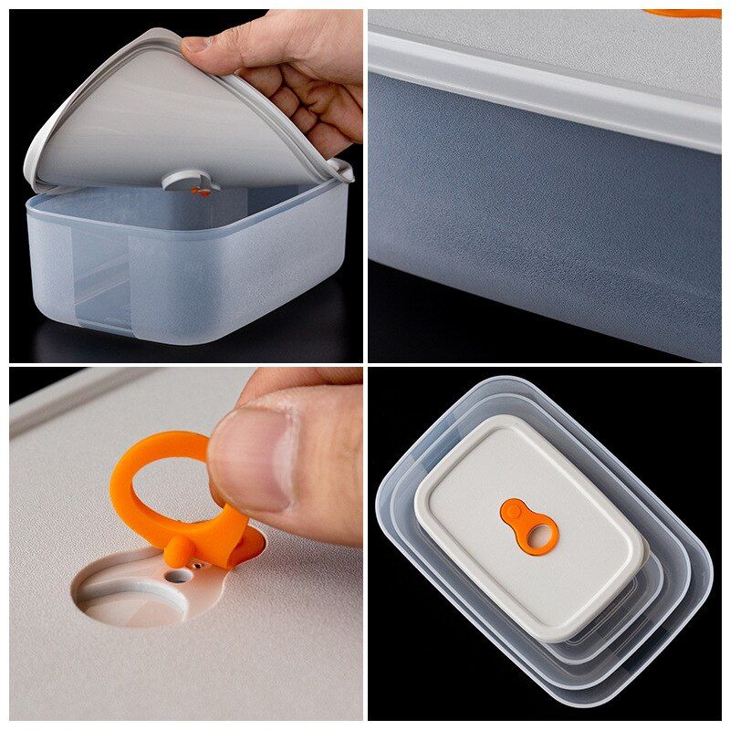 Contenitore per alimenti freschi sigillato da cucina, contenitore per carne e frutta, contenitore per congelamento, contenitore per microonde, contenitore per cereali in plastica_voghion.com