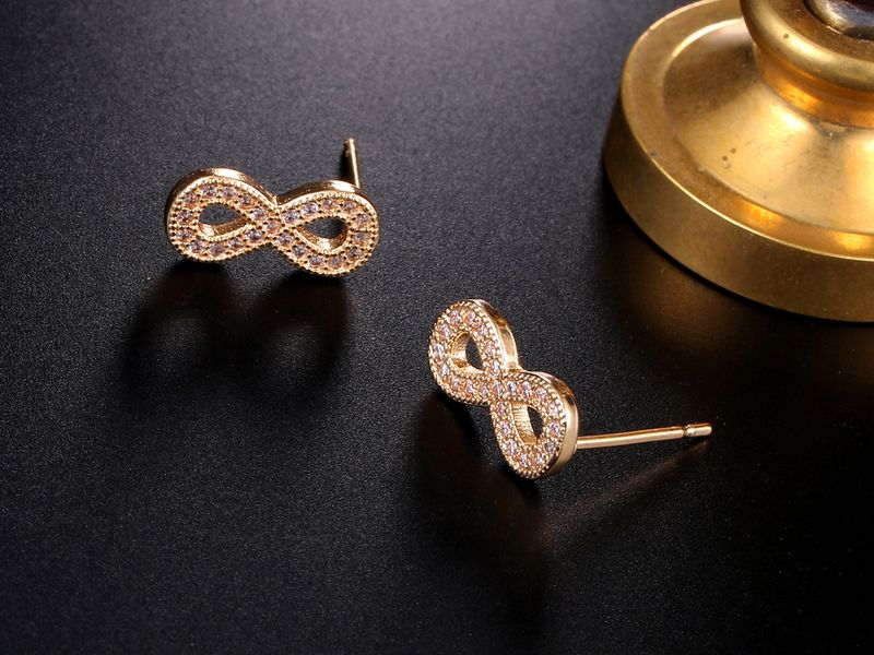 3-teiliges Schmuckset für Damen, elegantes Armband-, Ohrstecker- und Halskettenset mit Unendlichkeitssymbol und Zirkonia_voghion.com