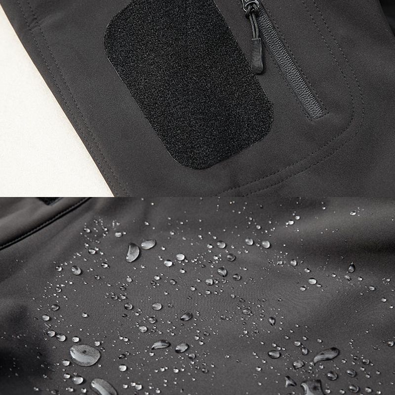 Men's Autumn Winter SoftShell Fleece Waterproof Jackets Male Hood Coats Fishing Hiking Camping Climbing Skiing Pants_voghion.com