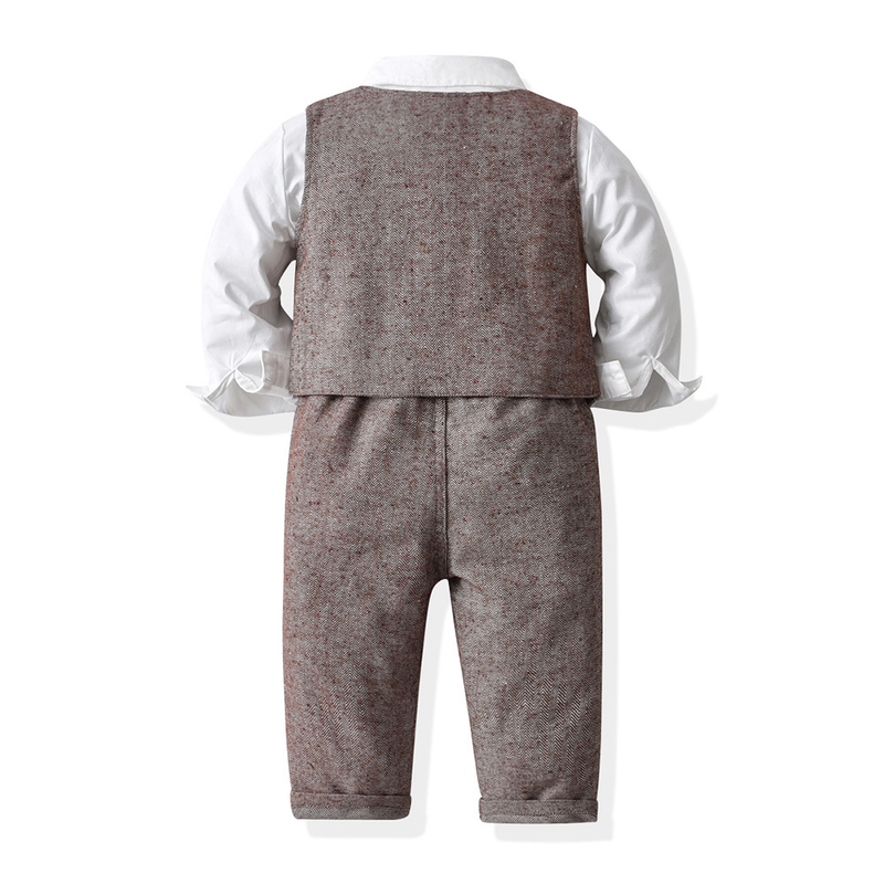 Kinderkleidung Frühling Jungen Weste Gentleman Kleid Neuer Kinderanzug Langarm Weißes Hemd Overalls Laufsteg Geburtstagsleistungskleidung_voghion.com