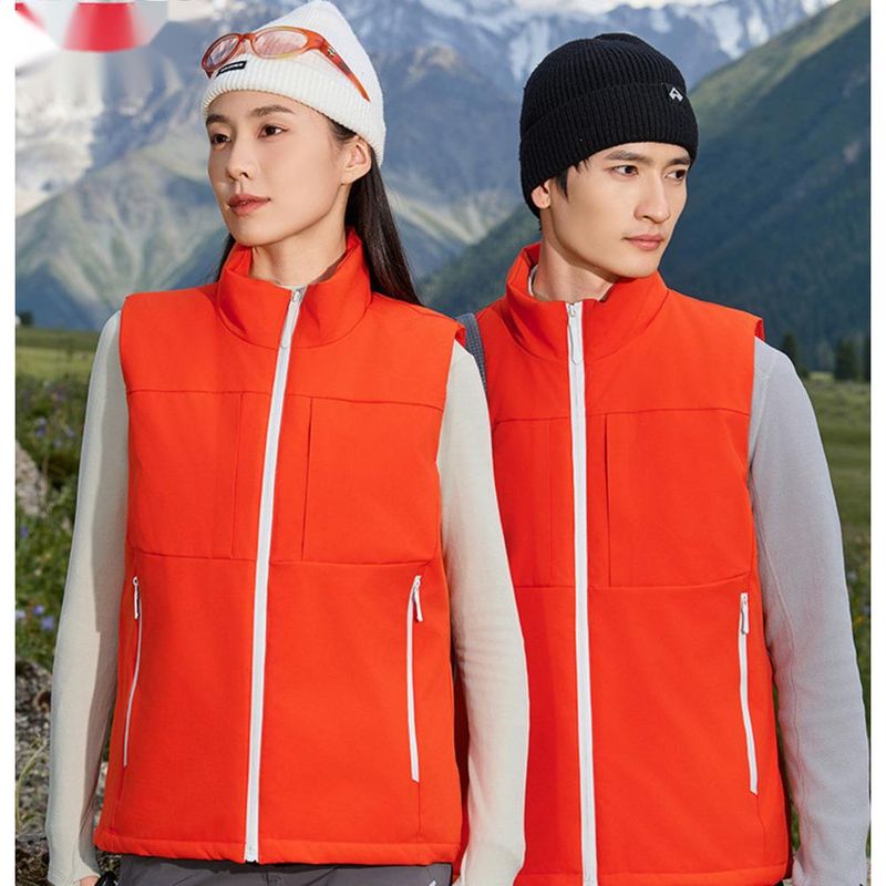 Giacca da sci e alpinismo sportiva, con collo alto, ricamata e stampata, gilet di gruppo_voghion.com