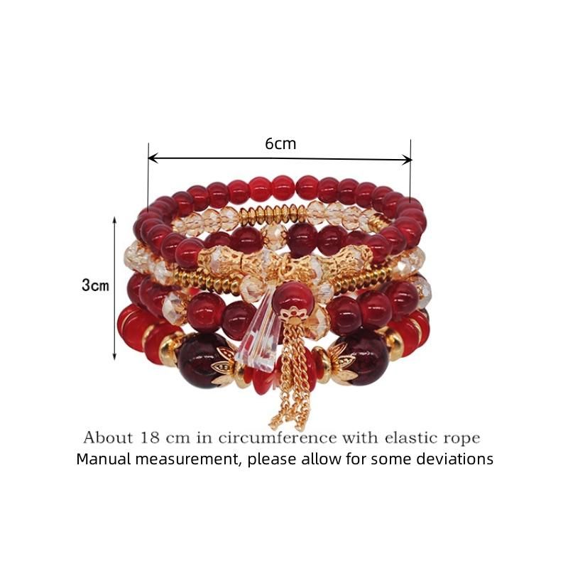 Bracelet à main bohème 6 couleurs, bracelet multicouche en perles de cristal pour femmes_voghion.com