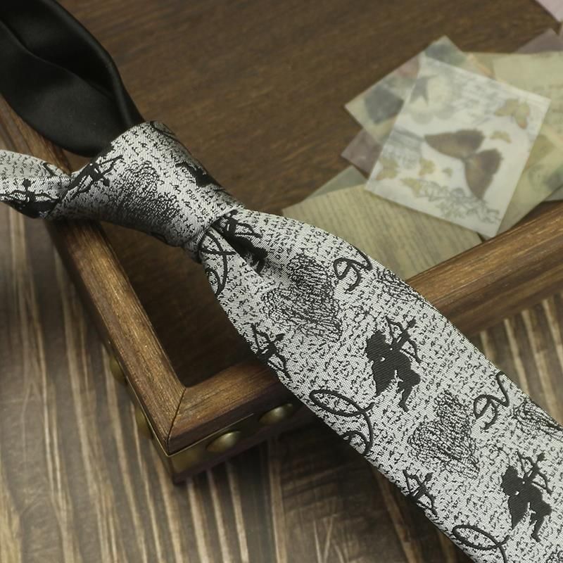 Cravatta da uomo in seta di gelso alla moda, stile coreano, per studenti, versione stretta, casual, versatile, 6 cm, con personalità di Cupido_voghion.com