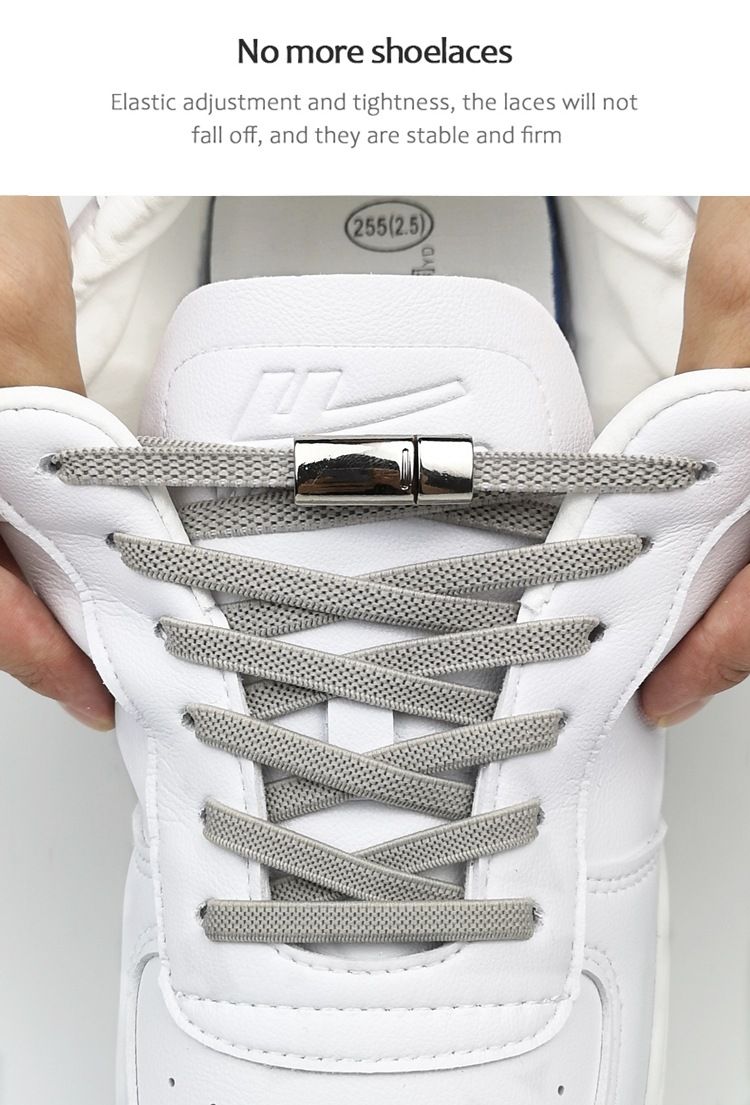 Lacci per scarpe 2 pezzi Lacci per scarpe con fibbia magnetica tonale Lacci elastici_voghion.com
