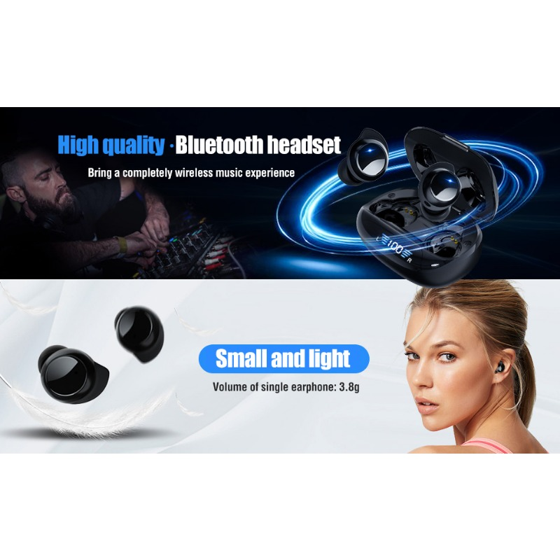 Słuchawki douszne T9 TWS Bluetooth Bezprzewodowe słuchawki douszne z redukcją szumów Słuchawki sportowe bez użycia rąk do urządzeń Apple z systemem Android i Huawei_voghion.com