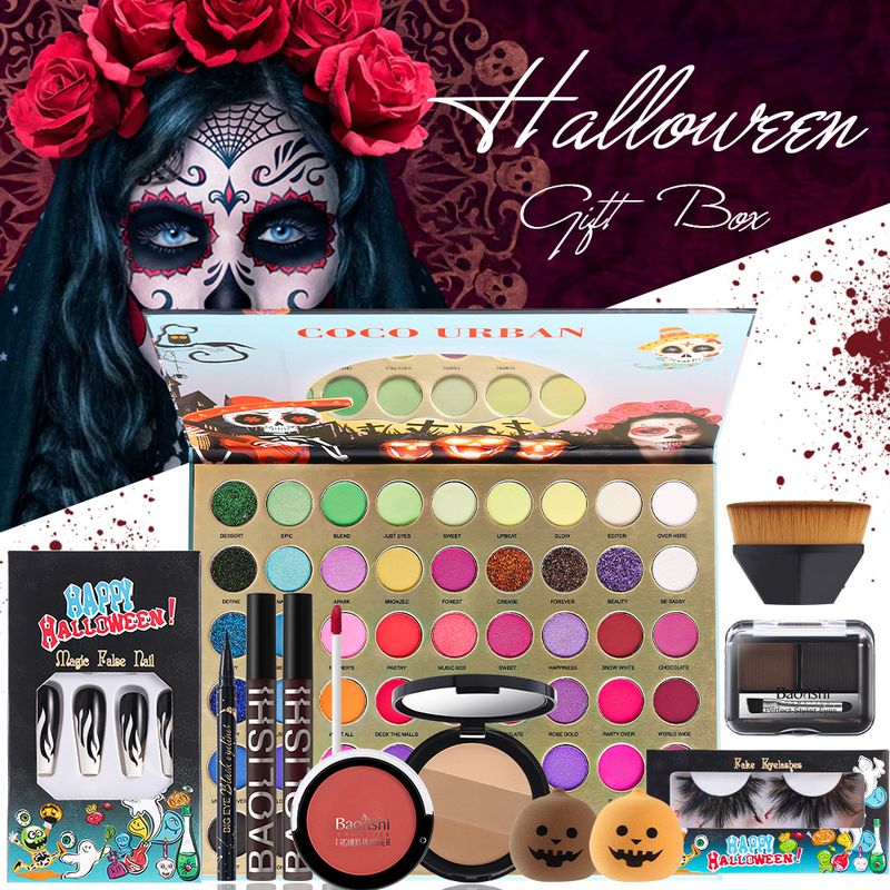 Halloween Lip Glaze Lidschatten Reparatur Integrierte Anzug Bühne Make-Up Körper Malerei_voghion.com