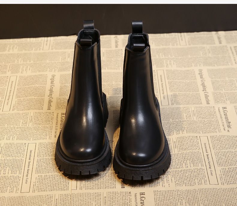 Thick Soled Martin For Women's Autumn 2024 New Hiking Boots Elevated Casual Boots Trend_voghion.com