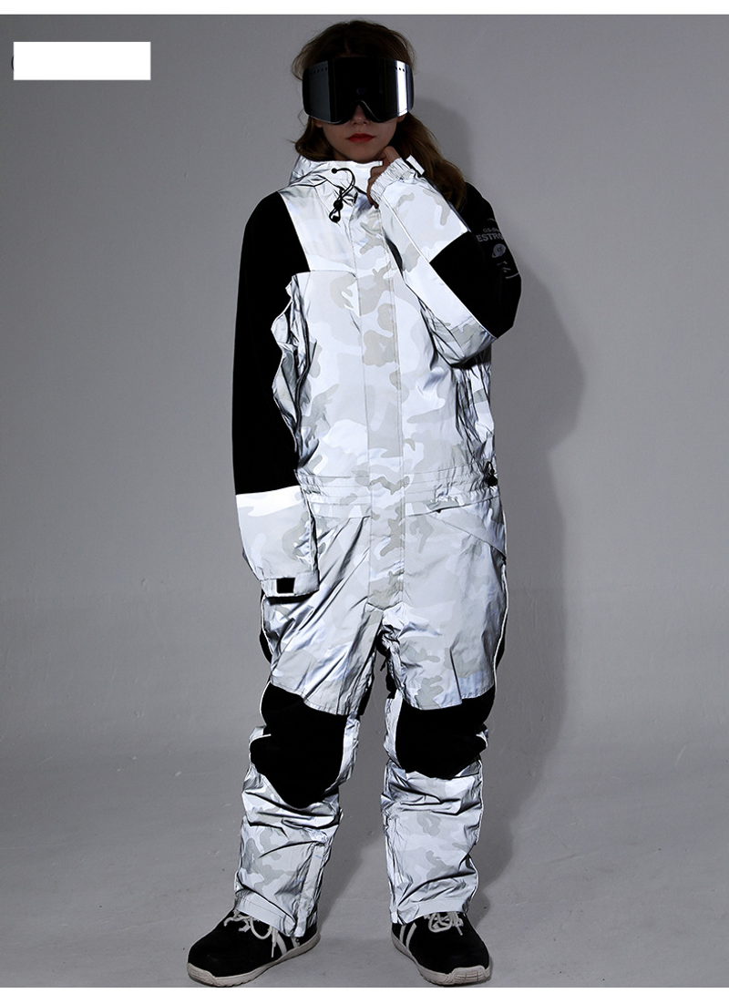 Neu Ski-Set für Damen, fluoreszierend, Camouflage, warm, wasserdicht, atmungsaktiv, Nachtfeld, Einzel- und Doppelbrett, einteiliges Schnee_voghion.com