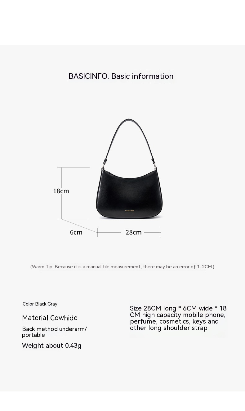 New Best-selling High-end Leather Underarm Bag with Niche Design, Women's Bag with Multi-color Fashionable Shoulder Bag_voghion.com