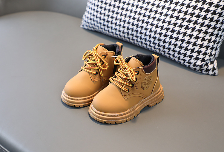 Höst och vinter Nya barnskor Små och medelstora barns mjuka sula Martin Boots Enkelstövlar för pojkar och_voghion.com