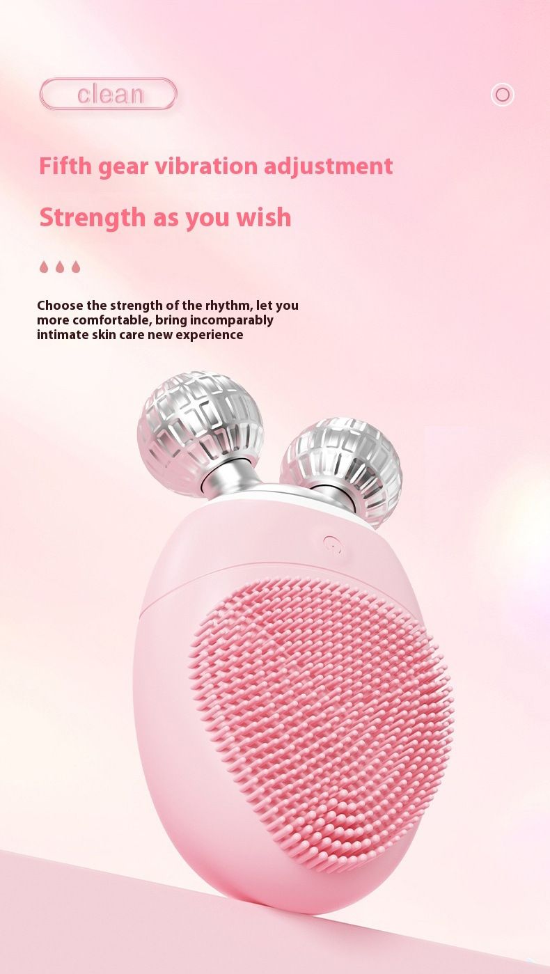 Detergente viso in silicone - Dispositivo di bellezza elettrico per la pulizia dei pori e il massaggio lifting_voghion.com