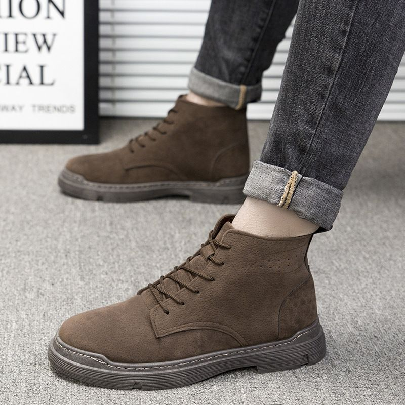Spring and Autumn New Men's Martin Boots Casual Style Trendy Shoes Student Sports High-top Breathable_voghion.com