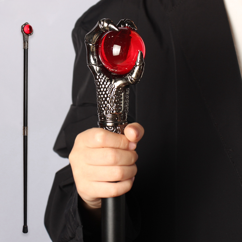 Drakenklauw met rode bal Stick Man 2024 Fashion Party Canes Vrouwen Elegante Stic Vintage Cosplay Wandelstok_voghion.com