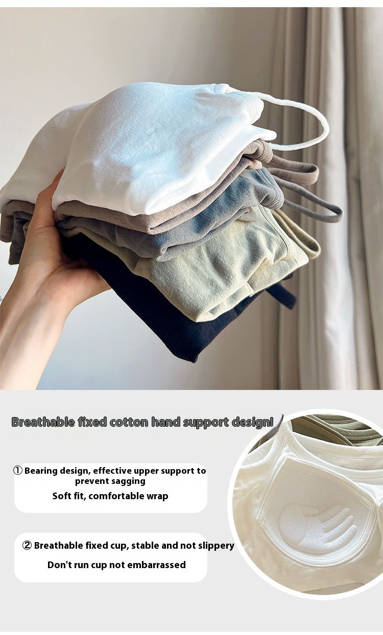 Medium to long fixed cup camisole underwear for women, anti glare base, inner layer, chest wrap, strapless, summer_voghion.com