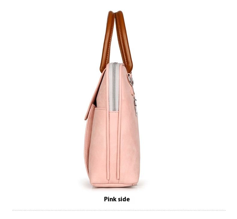 Fashionable Business Computer Bag Handheld Single Shoulder Laptop Bag Large Capacity Briefcase Waterproof And Seismic Resistant Bag_voghion.com