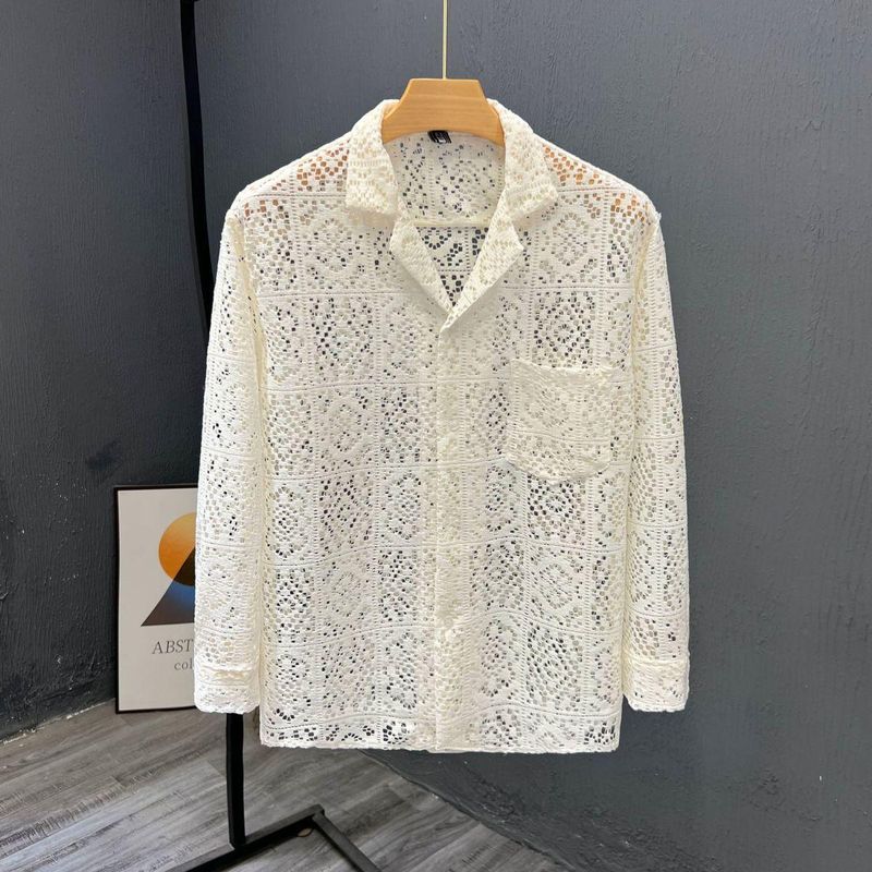 Giacca estiva da uomo a maniche lunghe, con design avanzato a trapezio, alla moda, sottile e fresca, traspirante_voghion.com