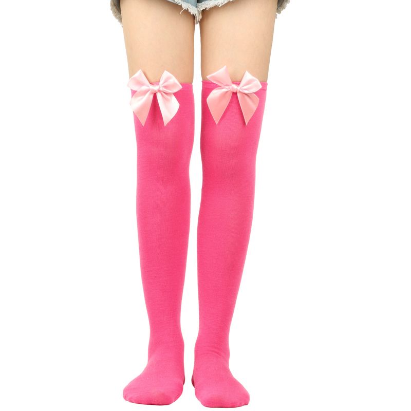 Calze sexy con fiocco per San Valentino sopra il ginocchio, calze alte, calze da donna, calze per feste di appuntamenti_voghion.com