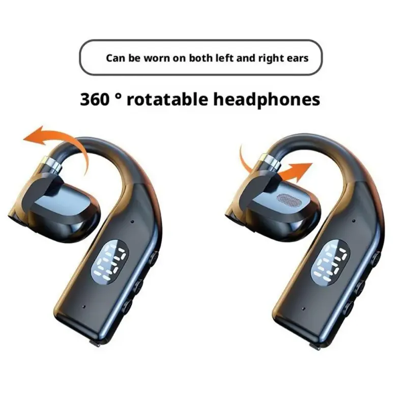 Single Earphones Long Standby Business Headphones Mono Headset Outdoor Call Bluetooth Wireless Earbuds For Left Right Ears_voghion.com