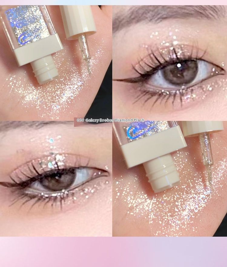 Tekuté oční stíny Gege Bear, perleťové flitry, třpytky, prášek, rozjasňující tekuté oční stíny se stínováním bource morušového, rozjasňující tekuté slzy_voghion.com