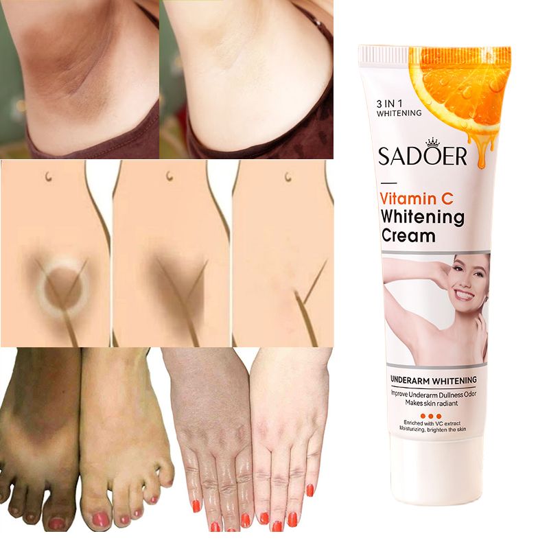 C-vitaminos fehérítő hónalj, könyök, térd hidratáló testápoló, ragyogást fokozó krém, melanin 2024 népszerű_voghion.com