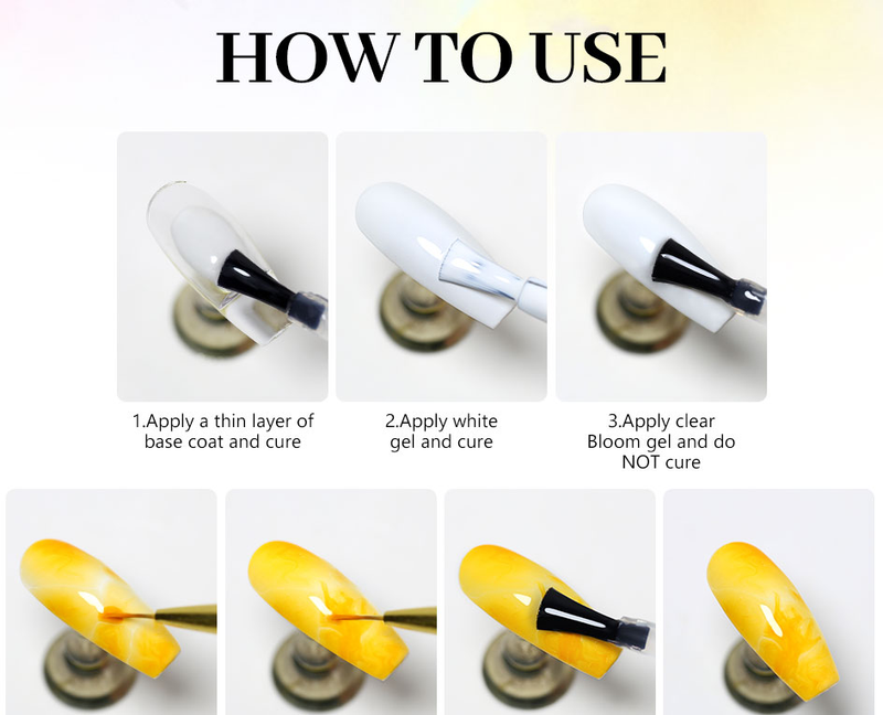 Arte Clavo Çiçeği Jel Tırnak Sanat Şeffaf Çiçeği Oje Çiçeklenme Smook Etkisi Çiçek Jel Lehçe Kapalı Islatın Tırnak Tutkal Jel_voghion.com