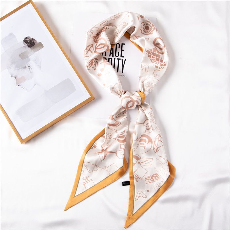 Borsa a scacchiera quadrata versione coreana, sciarpa, moda decorativa, sciarpa di seta versatile_voghion.com