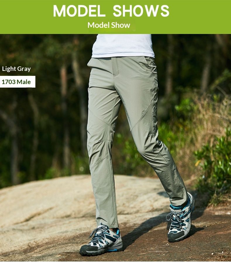 001 Ice Oxygen Breathable Men Outdoor Sports Hiking Men's Casual Quick-Dry Elastic Loose Thin Pants_voghion.com