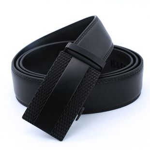 Cintura da uomo all'ingrosso Nuovo commercio estero europeo e americano transfrontaliero cintura in pelle con fibbia automatica in lega a due strati in pelle bovina_voghion.com