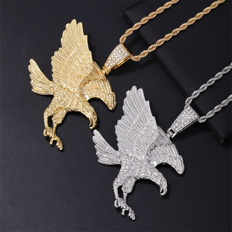domineering eagle wings cool men's necklace hip hop punk Street hipster pendant jewelry_voghion.com