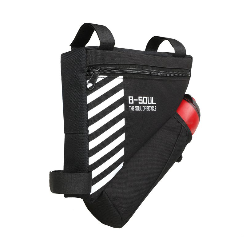 B-SOUL Bicycle Mountain Bike Saddle Can Hold Water Bottle Top Tube Bag Triangle Tool_voghion.com