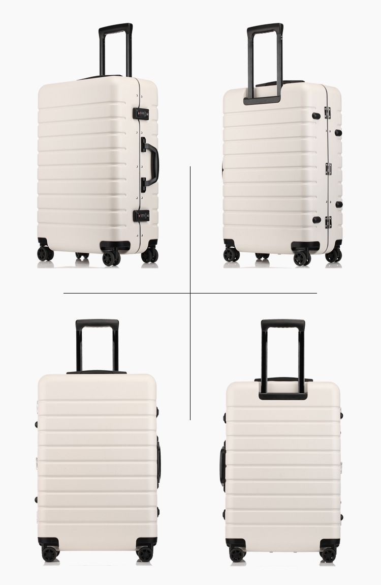 Durable PC Aluminum Frame Luggage With TSA Lock, 20-inch & 25-inch Spinner Suitcase For Travel, Waterproof & Lightweight Carry-On_voghion.com
