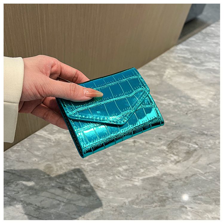 Fashion Stone Pattern Wallet Mini Multi-Card Short Clutch_voghion.com
