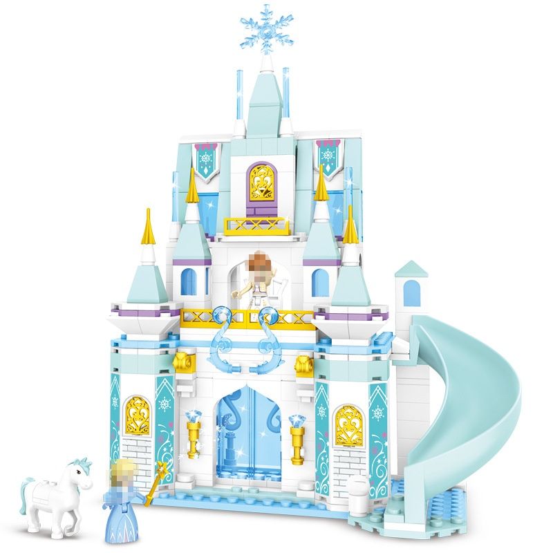 Chaobao Renren 7008 Princesa Gelo e Neve Castelo Crianças Pequenas Partículas Montagem Bloco de Construção Menina Brinquedo Presente_voghion.com