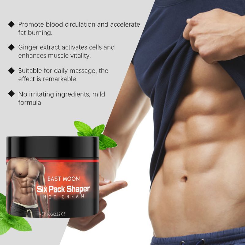 EAST MOON Abdominal Men's Sports Exercise Highlighting Muscle Lines Massage Moisturizing Care Cream_voghion.com