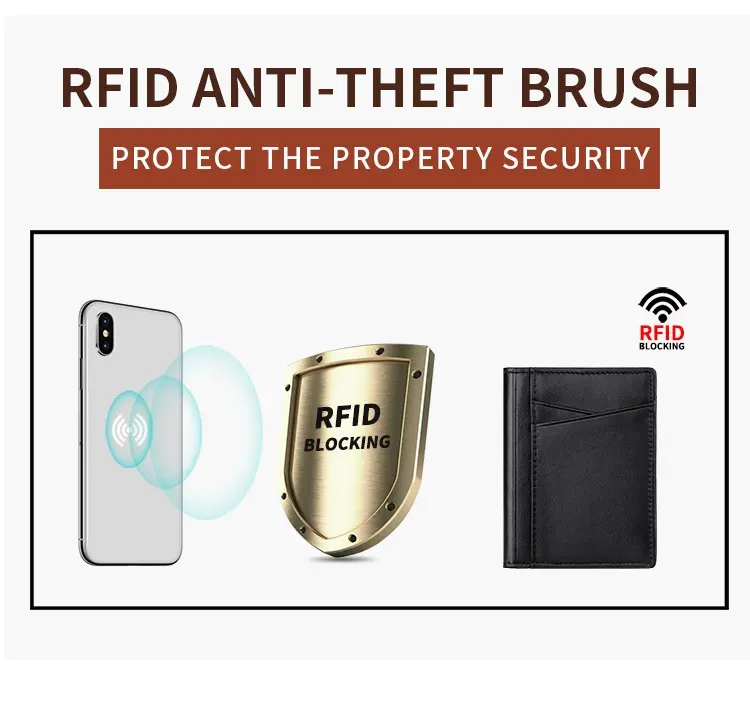 Designer Bag Ultra Thin Soft 100% Genuine Leather Mini Credit Multi RFID Slim Small Card Holder Men's Wallet_voghion.com