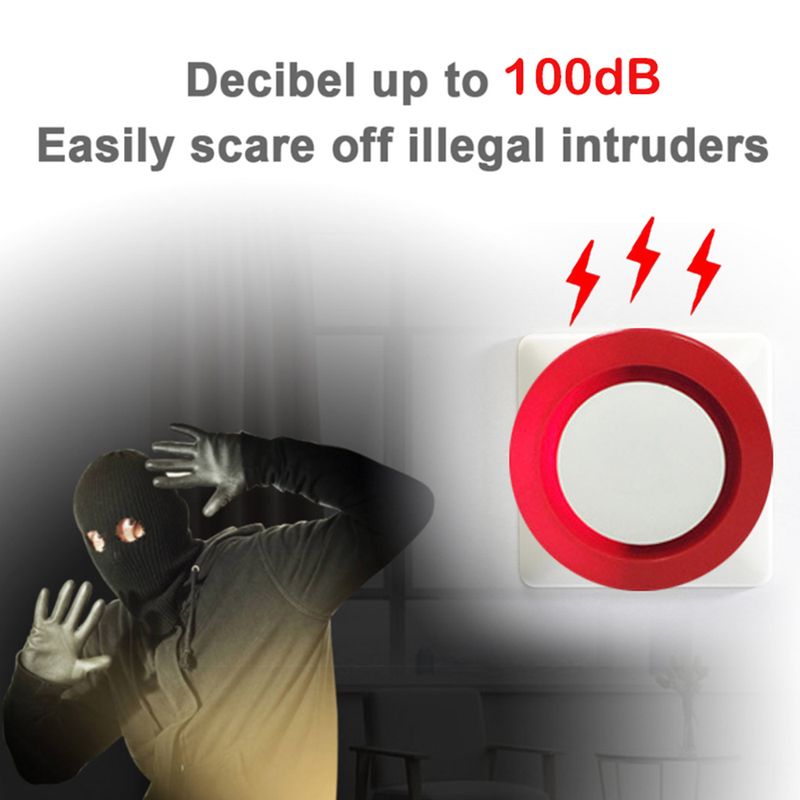 WIFI Tuya Smart Home Security Sirene Alarm Big Sound Strobe Flash-Alarm Drahtlose 433 Motion Sensor Tür Detektor Alexa_voghion.com